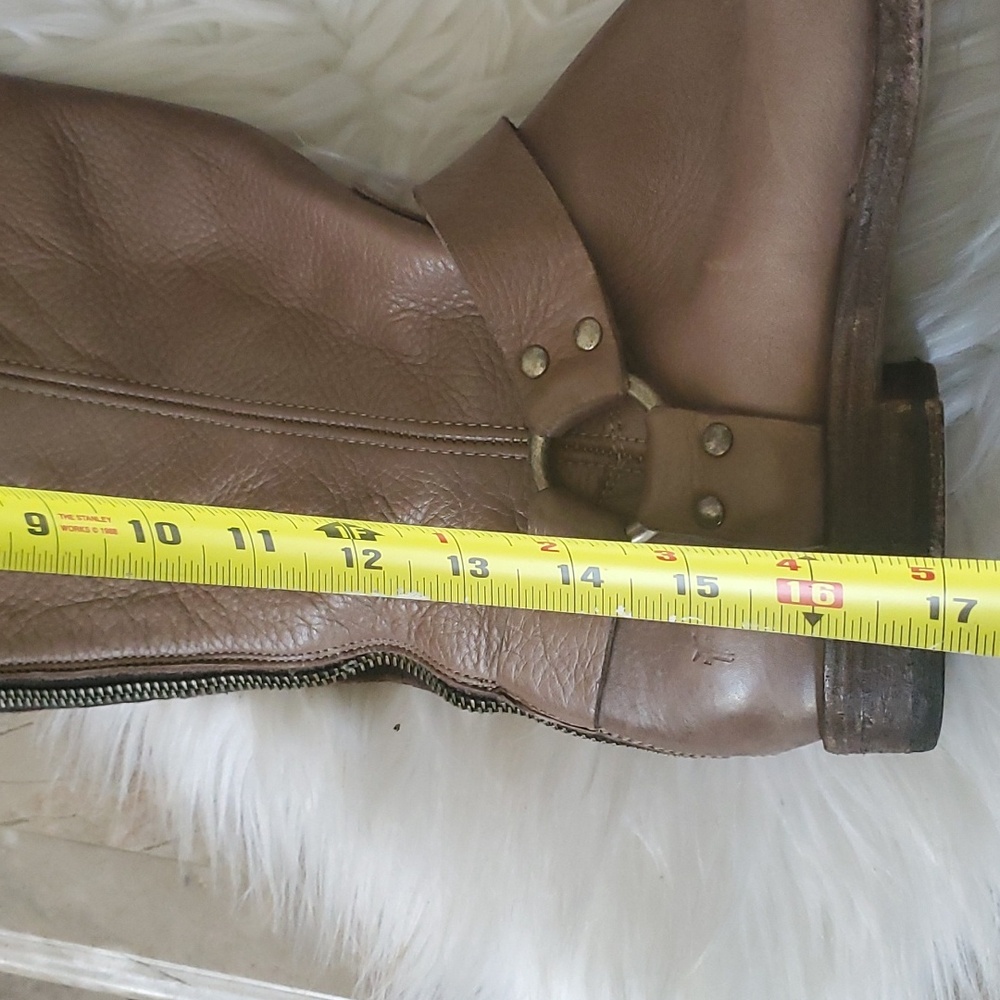 Frye Phillip harness brown Leather  long riding boots size 9B - Picture 10 of 16